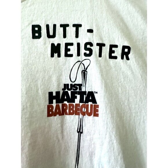 Vintage Single Stitch Coed Naked Just Hafta BBQ T Shirt Xl Butt Meister 46” - Picture 5 of 9